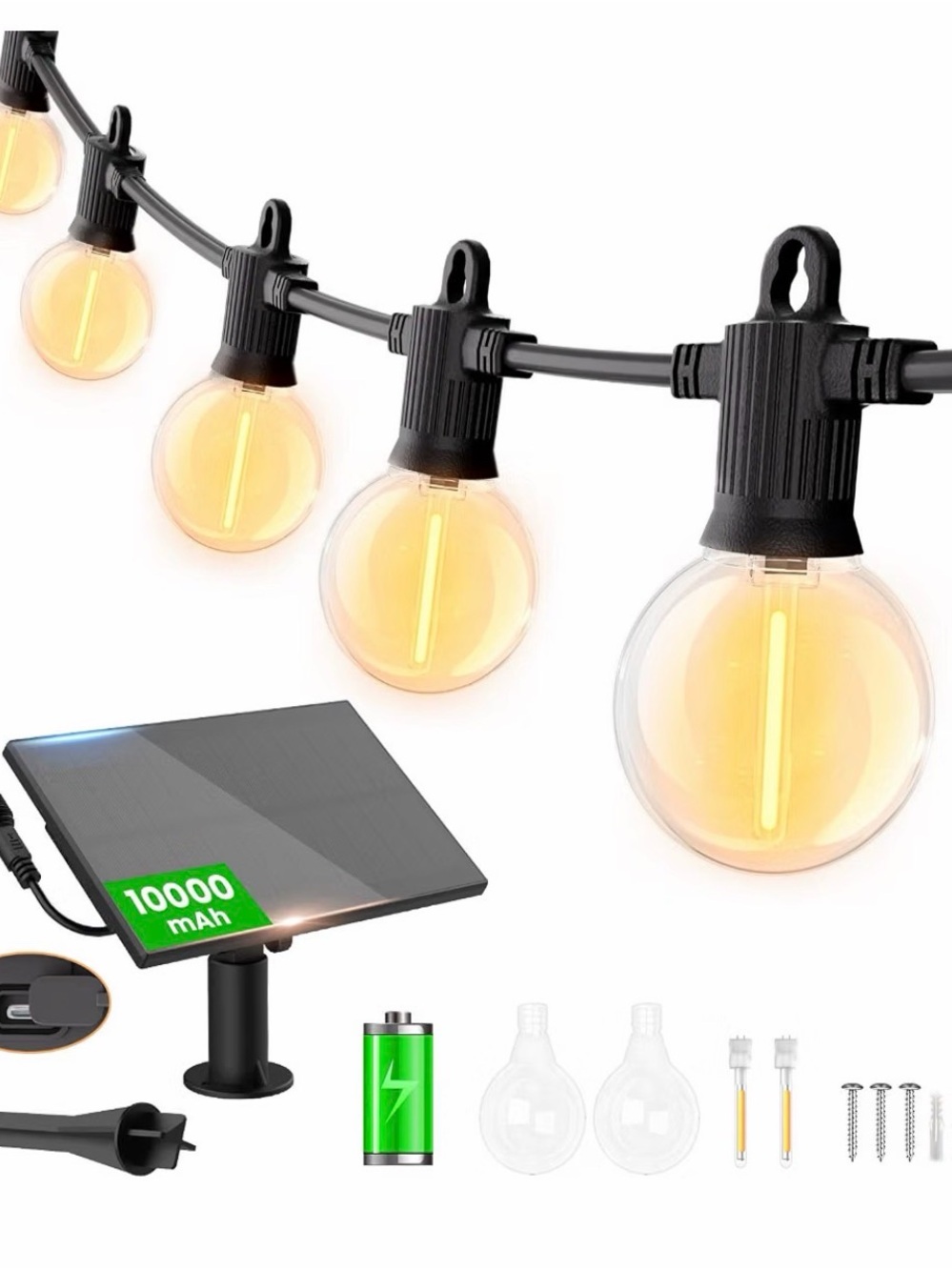 Outdoor Waterproof/Shatterproof Solar String Lights - Picture 7 of 10
